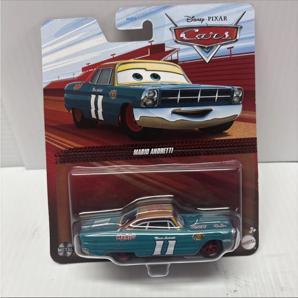 Disney Pixar Cars Mario Andretti #11 Diecast Car 1/55 (2021 Mattel), New Sealed